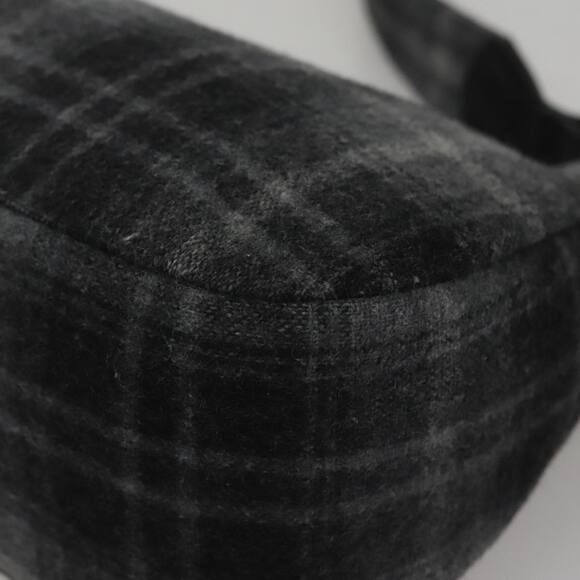 Salvatore Ferragamo Wool Plaid Shoulder Bag - Grey Shoulder  Salvatore Ferragamo Shoulder Bag Wool Gray